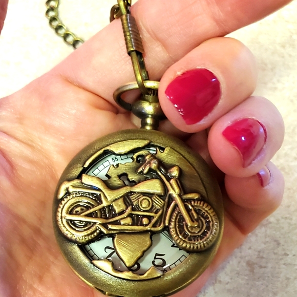 New motorcycle biker bike harley pocket watch - Picture 1 of 7